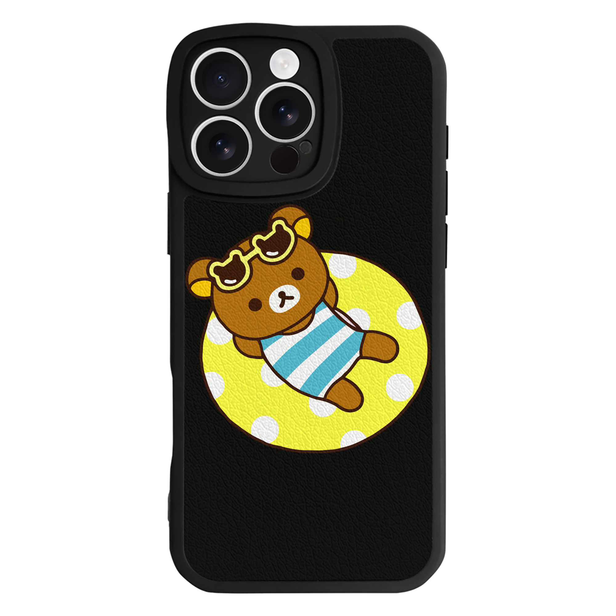 （画像用） リラックマ リラックマ キイロイトリ Rilakkuma Korilakkuma Kiiroitori 【iPhone 16シリーズ対応】シリコンスマホケース（レザー調） 材質：シリコン
